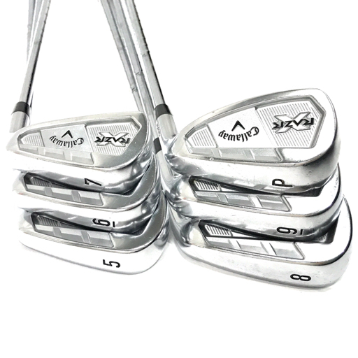 キャロウェイ RAZR 5:6:7:8:9:P アイアン Memphis 10 フレックス不明 ゴルフクラブ ヘッドカバー付 まとめセット